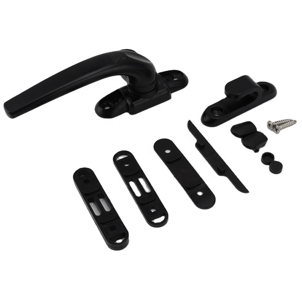Modern Home Security Aluminum Alloy 7 Shape Casement Window Handle Durable and for Apartments and Doors (Black,Aluminum) чёрный