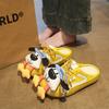 Simple and Fashionable Breathable Bag Head Half Slippers Women's 2025 Summer New Heelless Forrest Gump Shoes Red Casual Cool Slippers