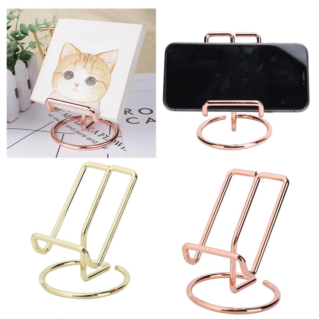 4 STÜCKE Schmiedeeisen Handyhalter Tragbarer Desktop Multifunktions Lese-Ausstellungsständer