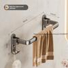Gun Gray Bath Towel Rack, Toilet Non-punching Rack, Bathroom Space Aluminum Folding Towel Rack, Bathroom Pendant.