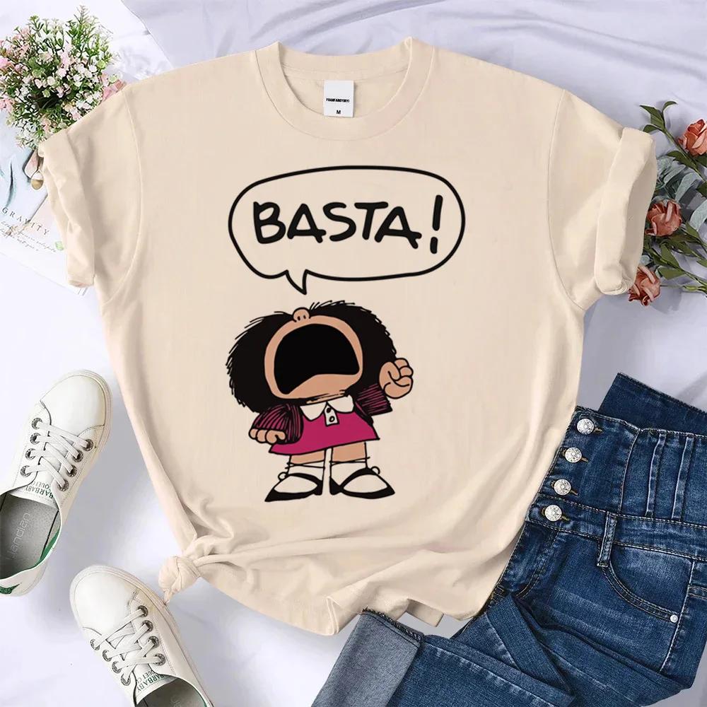Mafalda Tshirt Women Harajuku T-shirts Female Anime Clothing