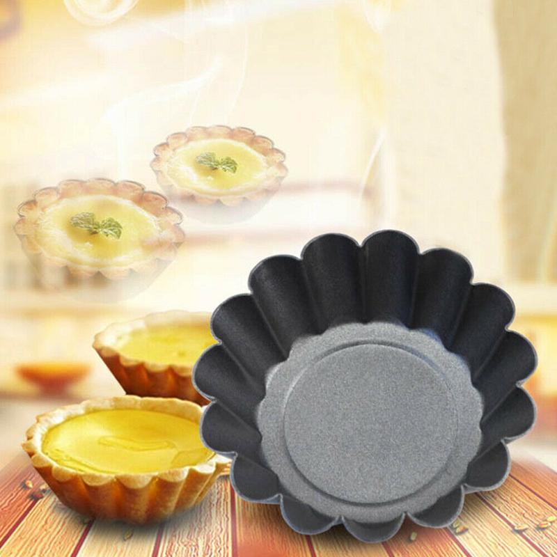 12pcs/set Brioche Mold Egg Tart Baking Mould Carbon Steel Non Stick Pan