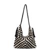 Large capacity woven bag women's 2025 new summer seaside vacation straw bag versatile commuter shoulder tote bag