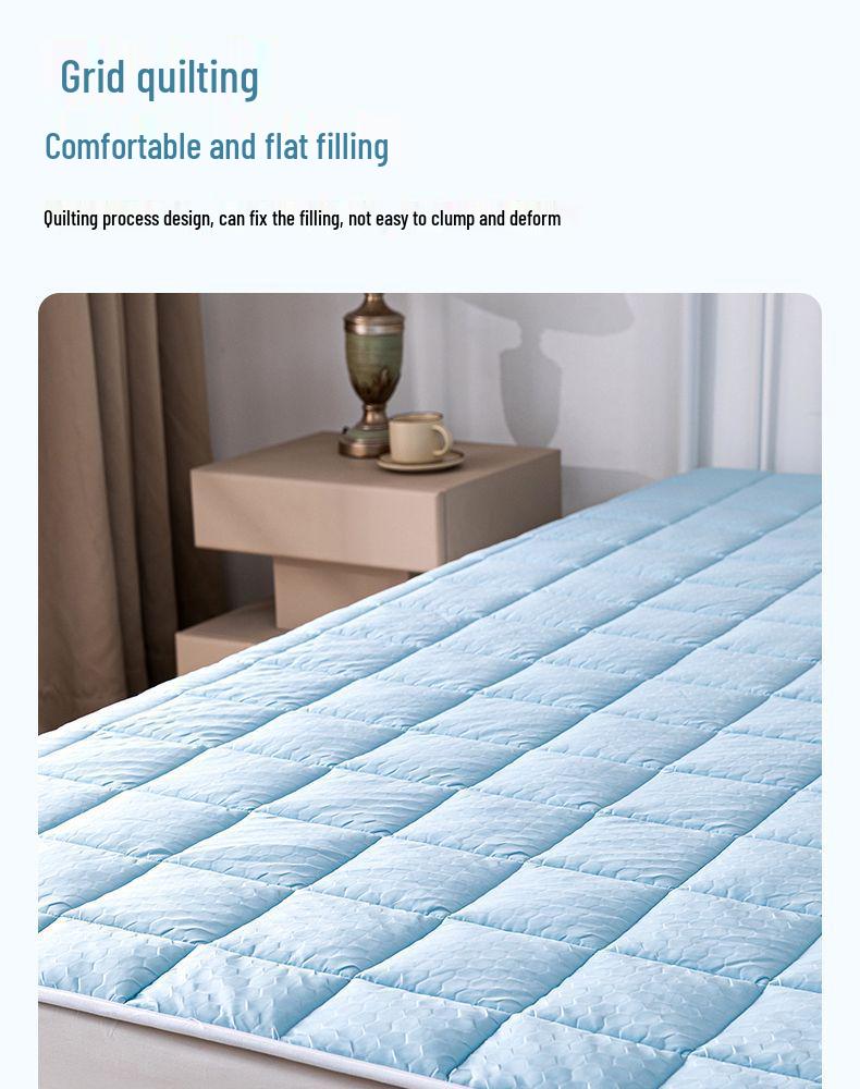 Silk Enjoy PCM Temperature-Controlled Double-Sided Mattress Topper, Machine Washable, 4 Seasons Use, Student Dorm Pad.