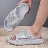 New Cool Slippers Women's Summer Outer Wear Sequins High-end Thick-soled Beach Sandals Lazy Pregnant Women One-word Drag