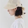 VARZAR VA Studded Ribbon Bonnet Hat Beige