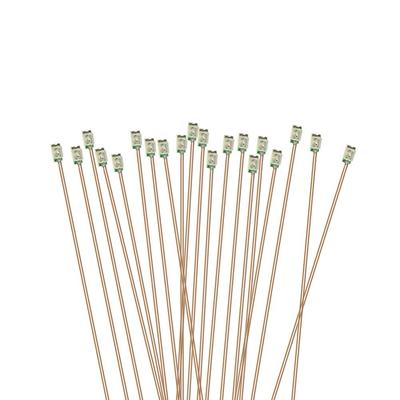 Miniature SMD 0603 Chip with Copper for Model and Dioramas LEDs, Red, 20-Pack, 0.1mm Wire, Trains, Railways, Buildings,