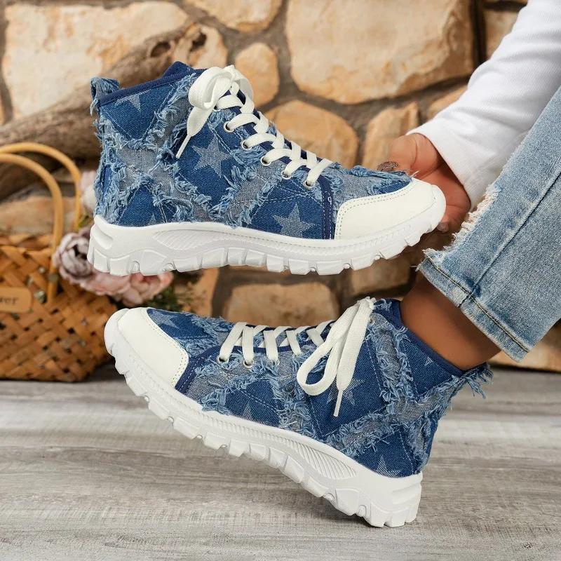 2024New High Quality Winter Women's Boots Outdoor Soft Bottom Casual Women's Boots Low Heel Lace Anti Slip Boots Women's
