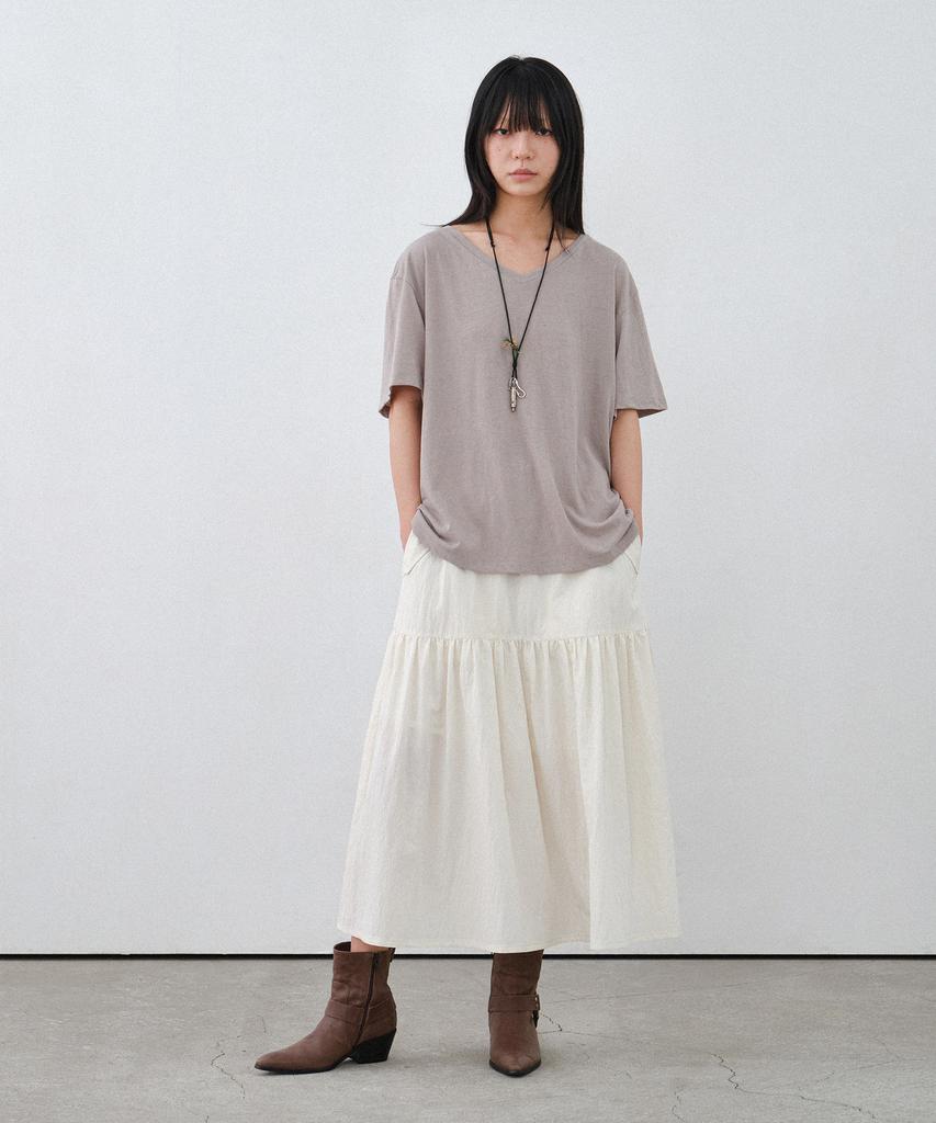 Hilliment Women'S Olive Long Skirt (Ivory)