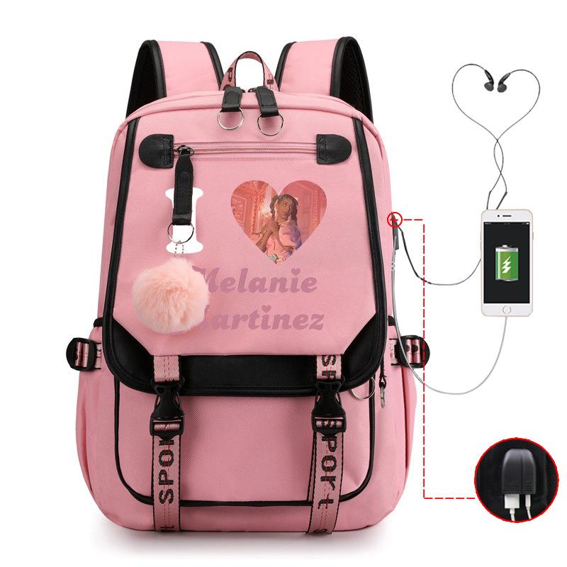 Melanie Martinez Peripheral Printed Backpack Female Fashion Student Multifunctional Casual School Bag