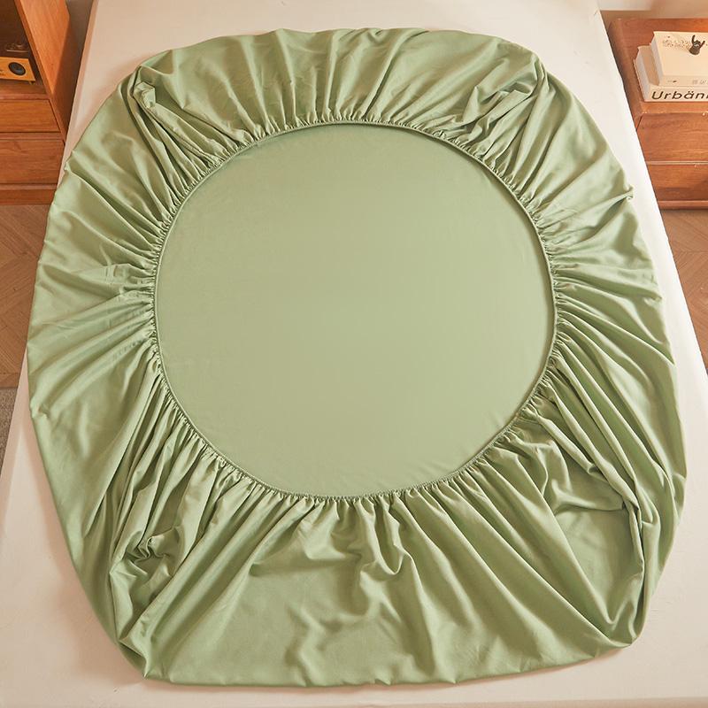 Plain Color Fitted Sheet Queen Size Bedsheets Soft Bed Linen with Elastic Band Home Bed Cover sabanas (Pillowcase Need Order)