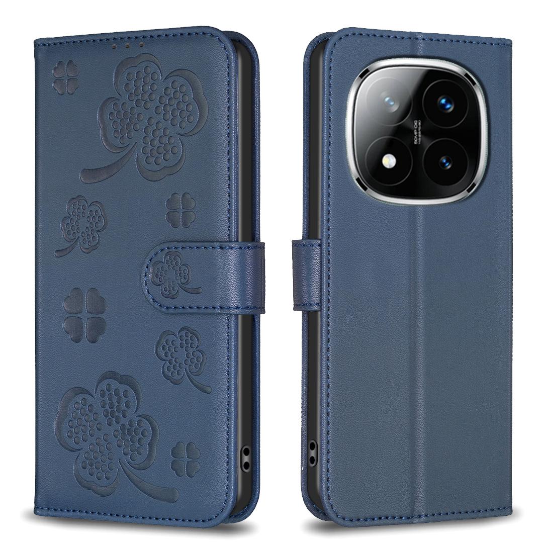 

Для Xiaomi Redmi Note 14 Pro+ 5G/Note 14 Pro 5G/Poco X7 5G Чехол с узором Клевер , кошелек-подставка, кожаный чехол для телефона B