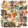 35-70 Stück Exotische Safari Stammes-Sticker Afrikanische Landschaft Graffiti DIY Handyhülle Gitarre Skateboard Motorrad Tagebuch Dekoration