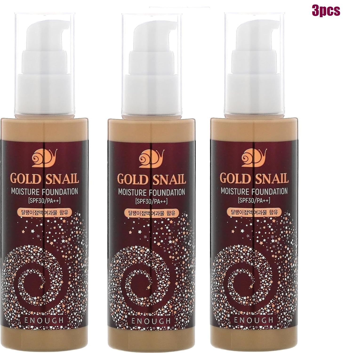 

ENOUGH Gold Snail Moisture Foundation SPF30 100ml #13Light Beige (3 options)+RANDOM GIFT