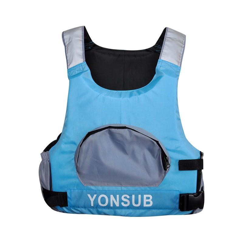 Adult Buoyancy Aid Vest Kayaking Jet Ski Fishing Offshore Rock With Large Pockets EPE Foam Blue Orange Blue