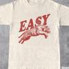 Easy Tiger Shirt, Retro Boho Tee, Unisex Trendy Aesthetic Shirt, Oversized Graphic Tee, Hippie Clothes, Indie Shirt, Tiger Graphic Tee