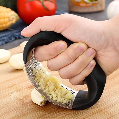Manual Ring Garlic Masher, Garlic Press Mincer, Household Stainless Steel Kitchen Accessories