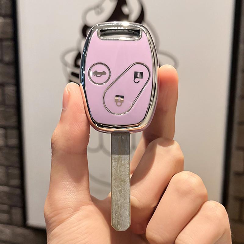 TPU Car Remote Key Case Cover Shell For Honda Accord Civic CRV CR-V Pilot Insight Ridgeline 2 3 Button Protector Holder Fob Bag