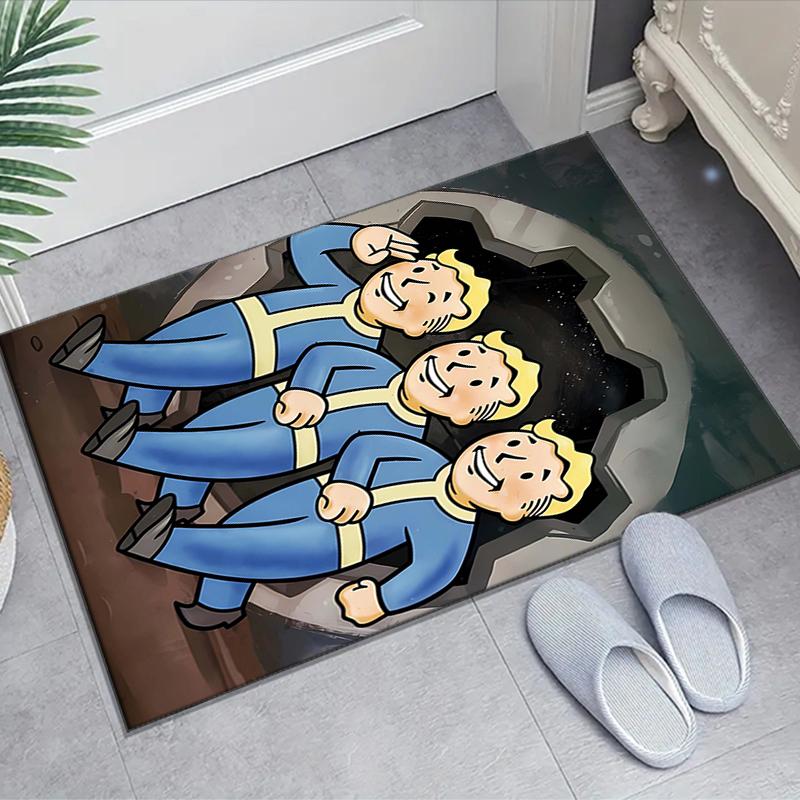 1pc NUKA-BOMBS Fallout1 Design Area Rug - Non-Slip, Soft & Cozy Floor Mat for Living Room, Bedroom, Office - Indoor/Outdoor Decorative Carpet
