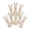 8x Unfinished Wooden Peg Dolls Animal Doll Bodies DIY Craft Wood Figures Bunny Figurines for
