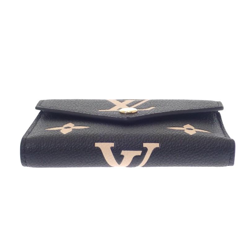 LOUIS VUITTON  M80968 Tri-fold wallet black leather Women