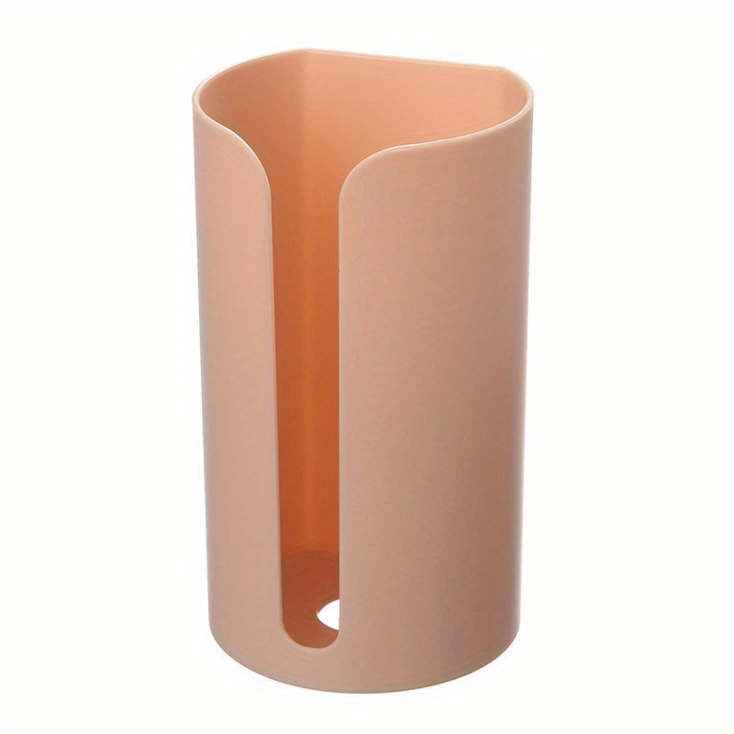 

1 шт. Настінний пластиковий тримач для сміттєвих пакетів без цвяхів, контейнер для зберігання сміттєвих пакетів, контейнер для губок. рожевий