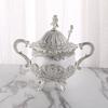 Condiment Pot for Restaurant And Hotel Seasoning Jar with Lid Spoon, European Style Metal Small Spice Coffee Bar Container, Decorative Sugar