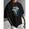 Herren Sommer T-Shirt mit "Cole World" Grafik, Kurzarm, Rundhalsausschnitt, Bequeme Passform, Freizeitkleidung | Grafik-T-Shirt | Bequemes T-Shirt