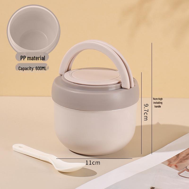 

Insulated Stainless Steel Soup Bowl with Spoon - Office, Student & Child Lunch Thermos 600ml