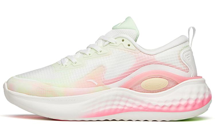 Women's Sneakers Anta Cushioning Slip Resistant Low top Running Shoes Women's White Green Pink