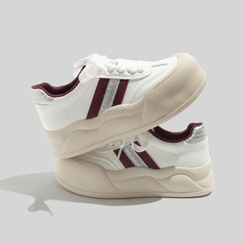 Belle холодные липкие толстоподошвенные увеличивающие высоту весенние новые с круглым носком кеды хлебные туфли 35