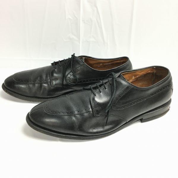 1980s-90s Vintage Allen Edmonds Kingsley U-Tip Business Shoes Black size 11D 28.5-29.5 Men's(USED)