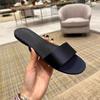 Fashion One Word Slippers for Women Summer 2025 Simple Leather Toe Exposed Women's Shoes Beach Shoes French Niche Sandals Outdoor Wear