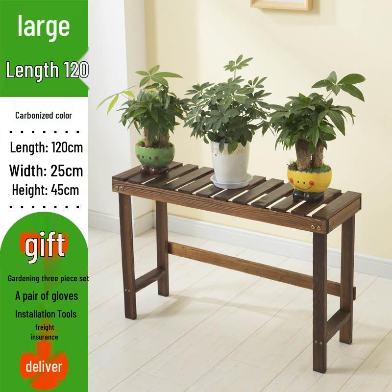 Multi-layer Solid Wood Indoor Balcony Plant Stand