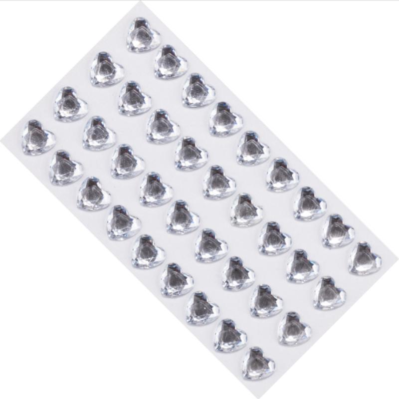 12MM36 Acrylic Love Drill Stick Korean Girl Heart the Same Model Mobile Phone Case Ledger Sticker