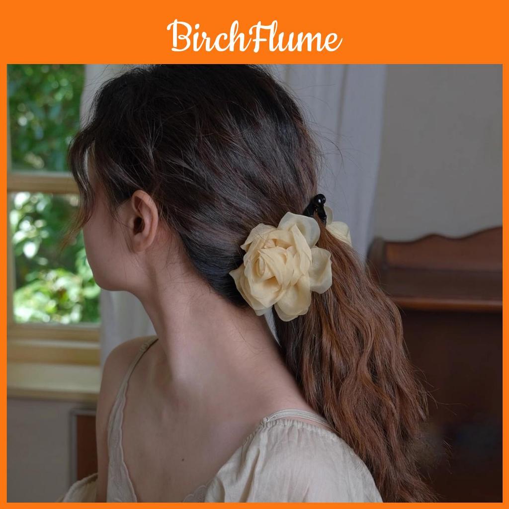 Luofu Flower Dream Hair Claw With Rose Design For Women Summer 2025