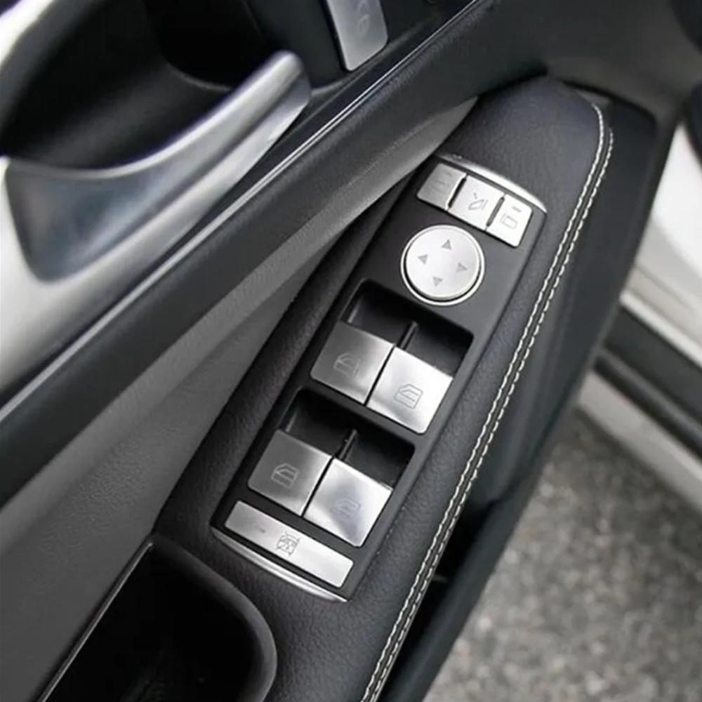 For Benz A B C E CLA GLA ML GL GLK GLE Class Car Door Seat Memory Adjust Window Lift Steering Wheel Button Switch Trim Stickers