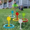 1 Set Rainbow-Ring-Ballwurfspiel-Ausrüstung, gemischte Farben, PET-Material, ein Muss für Outdoor-Aktivitäten, Strandspiele.