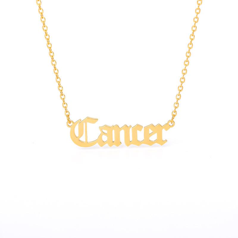 Collana con Ciondolo Zodiacale in Acciaio Inossidabile Dodici Costellazioni