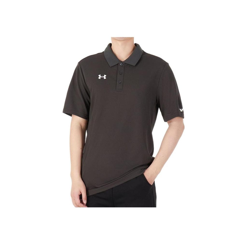 Under Armour Casual Sports Breathable Training Short Sleeve Polo Men Tops Deep-Grey 21500537-010