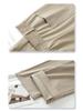 Women's Yellow Retro Narrow Straight-Leg Draping Pants - Spring/Autumn 2025 Collection