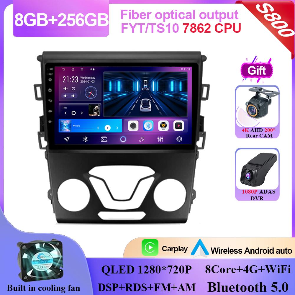 Carplay Android 14 Für Ford Mondeo 5 2014 - 2019 Autoradio Stereo Head Unit Multimedia Video Player GPS-Navigation KEIN 2din DVD