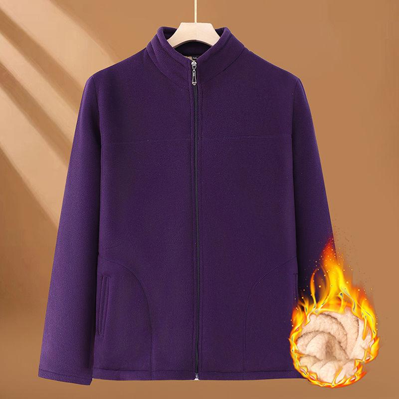 

Женская куртка Осень Зима Теплая Толстовка Стойка Воротник Молния Кардиган Спортивная Верхняя Одежда Пальто XXXXL