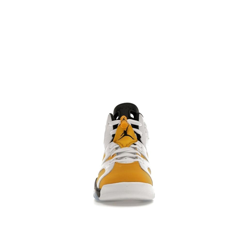 Air Jordan 6 Retro GS Yellow Ochre Kids Sneakers White Black 384665-170