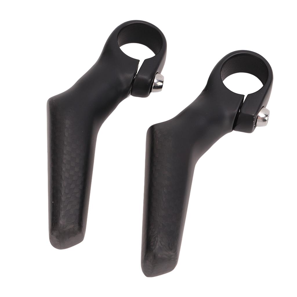 Mountain Bike Handlebars Bar Ends 1 Pair Carbon   3K L Shape Ergonomic Road Bike Bar Ends for 22.2mm Bike Handlebar