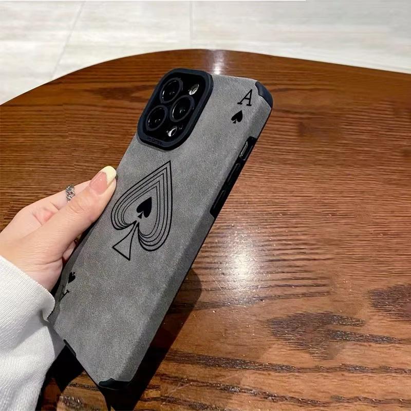 Poker Spades A Pattern Suitable Phone Case For iPhone 17 Pro Max 16E 15 Pro 14 13 12 11 Mini AIR XS XR XS 8Plus Anti Drop and