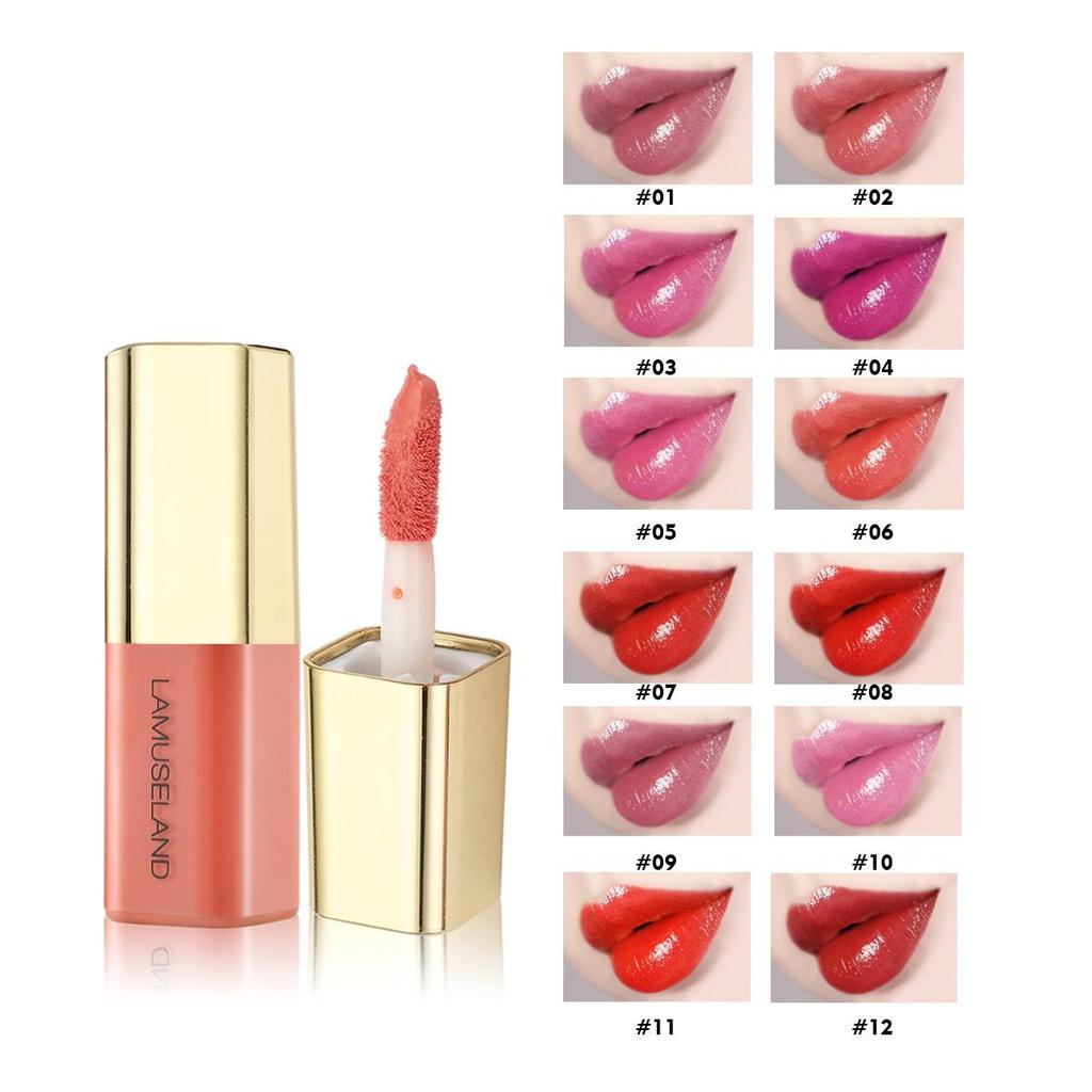 12 Colors Cute Mini Velvet Moisture Lip Gloss Nutritious Liquid Lipstick 3.5g