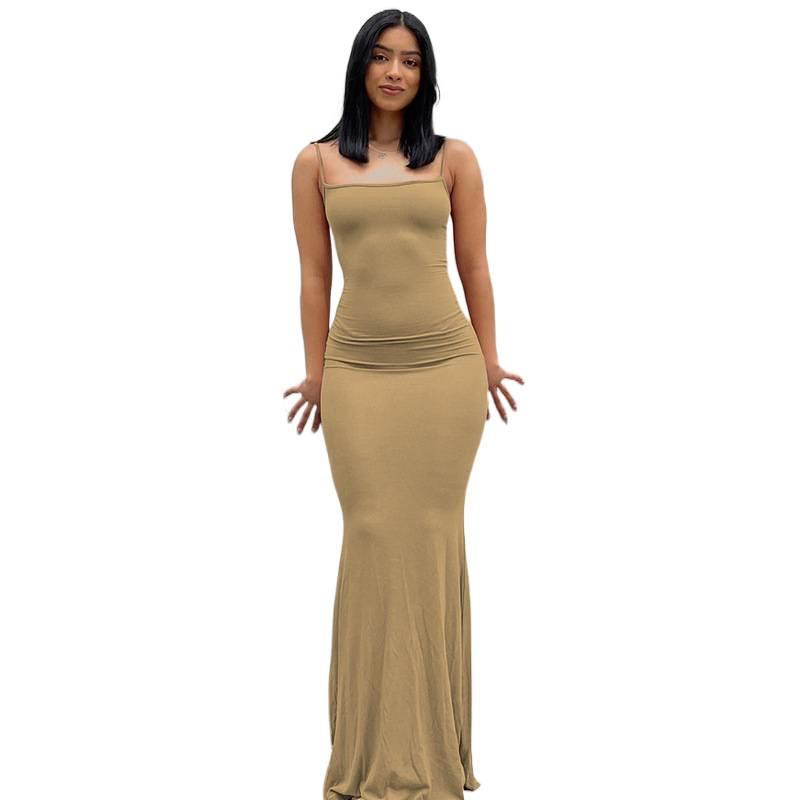Women's 2026 Sleeveless Slip Dress Casual Slim Fit Long Lounge Maxi Dress
