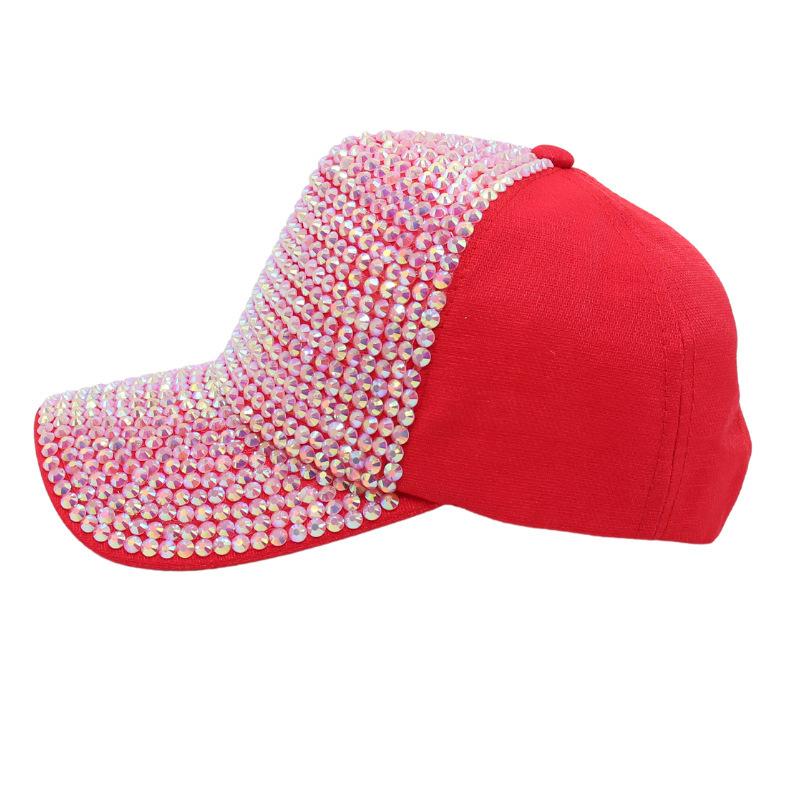 Flash Diamond Cap Trendy Foreign Baseball Cap Personalized Sun Hat Hot Diamond Women'S Light Board Hat Wind
