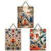 Nature & Hummingbird Wooden Wall Hanging For Home Decoration - Multicolor
